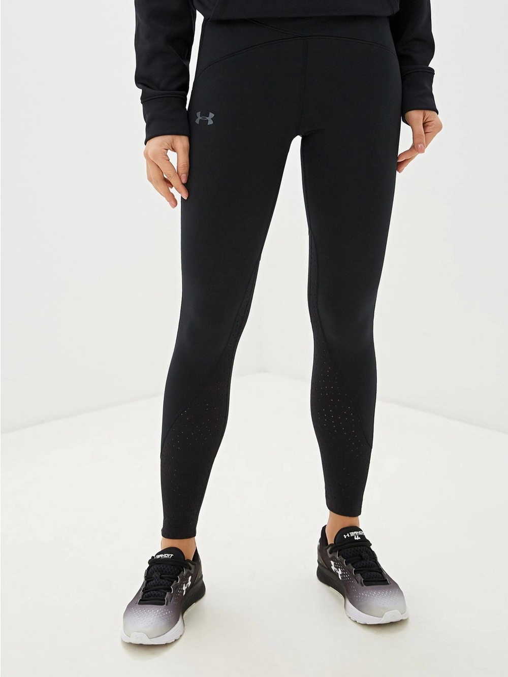🏃‍♀️🖤Under Armour Qualifier Speedpocket ColdGear Tights – Small/Petite | EC🖤🏃‍♀️